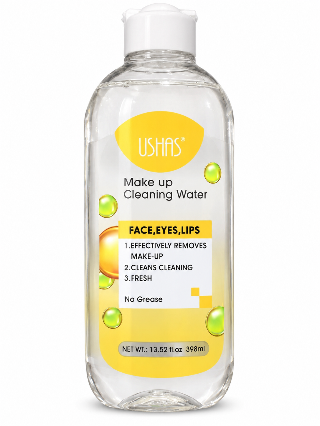 USHAS Makeup Cleaning Water – Agua Desmaquillante Facial 398 ml