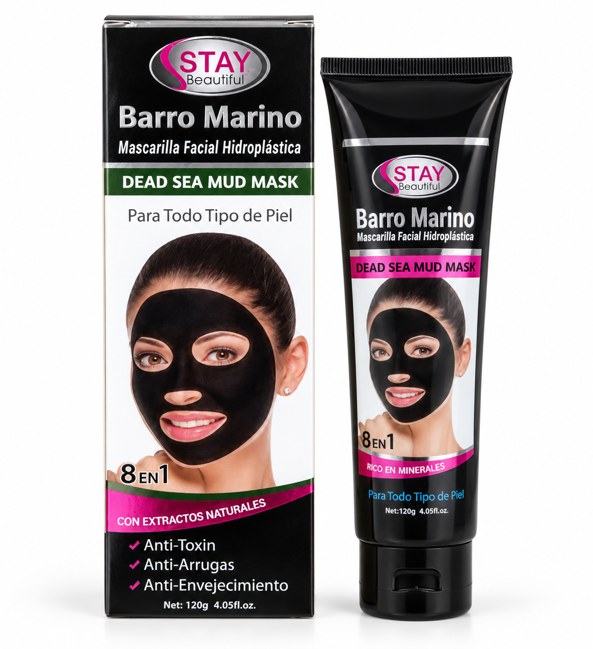STAY Beautiful Barro Marino – Mascarilla Facial Hidroplástica del Mar Muerto 120