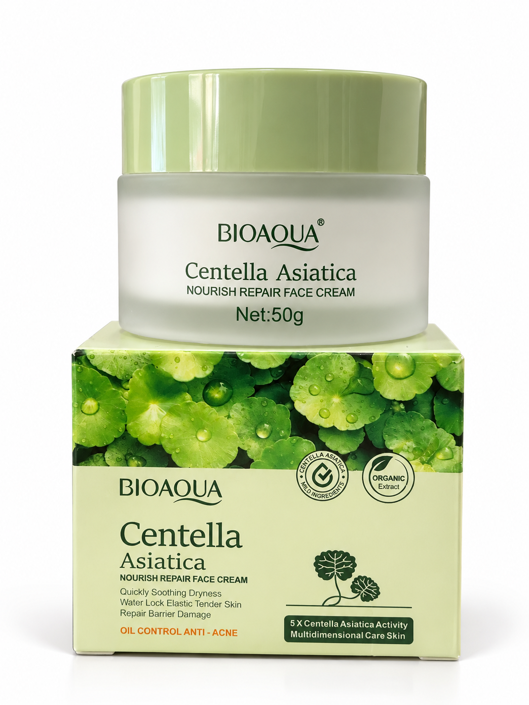 BIOAQUA Centella Asiatica – Crema Facial Reparadora 50 g