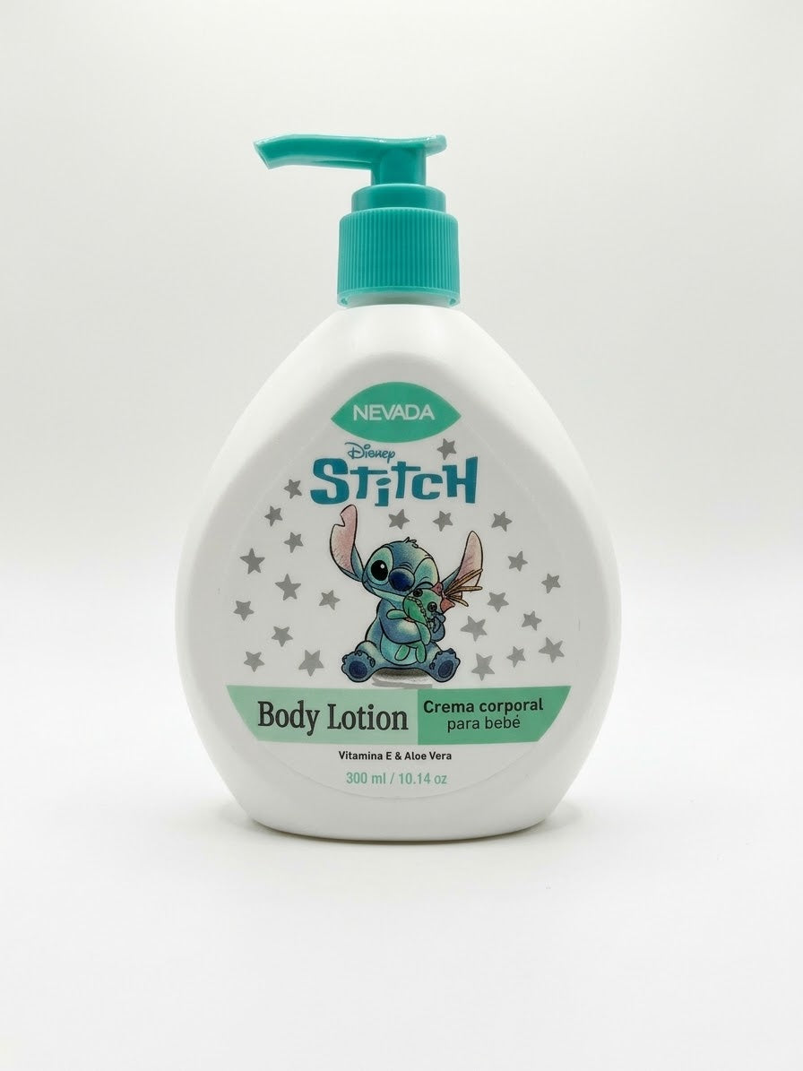 Nevada Stitch Body Lotion – Crema Corporal para Bebé con Vitamina E y Aloe Vera 300 ml