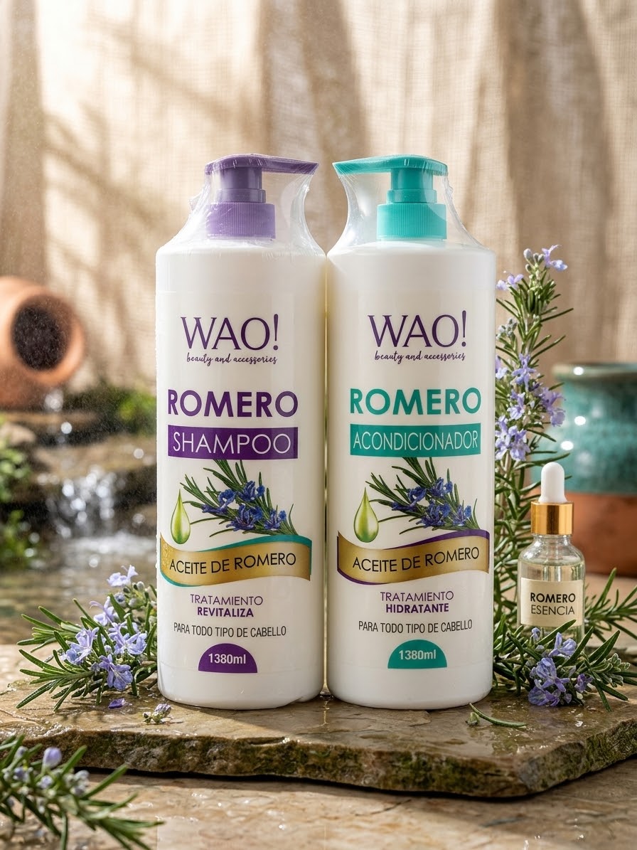 Set de shampoo y acondicionador de romero